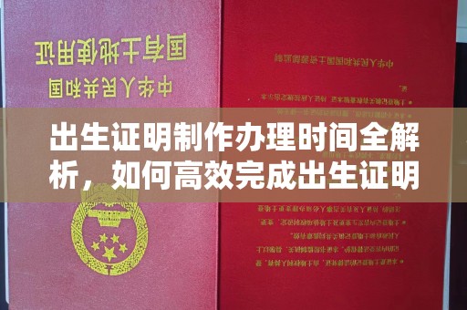 靖江出生证明制作办理时间全解析，如何高效完成出生证明申请？